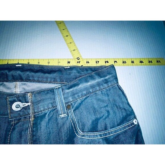 Levis 514 Jeans 38x30 Mens Baggy Y2K Slim Straight Fit Flap Pockets Waxed Denim - Picture 10 of 16